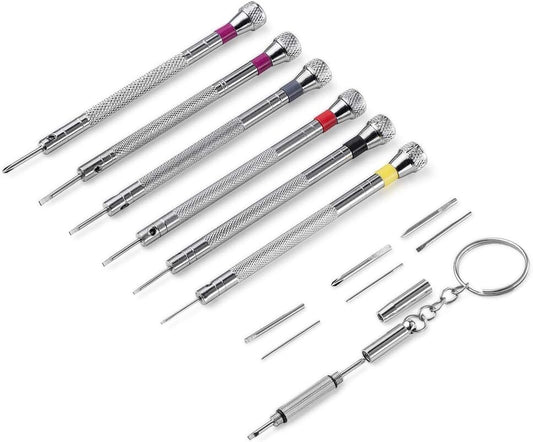 Premium 6PCS Micro Precision Screwdriver Set. 0.8-1.6mm. Extra Replacement Blades for Watch. Eyeglasses. Jewelry. Electronics Repair