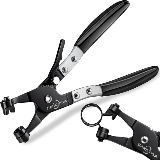 Hose Clamp Pliers. Heavy Duty Hose Clamp Tool with Locking Gear £¦ Black Non-Slip Handle. Professional Automotive Repair Tool for the Removal & Installation of Ring-Type and Spring Band Clamps