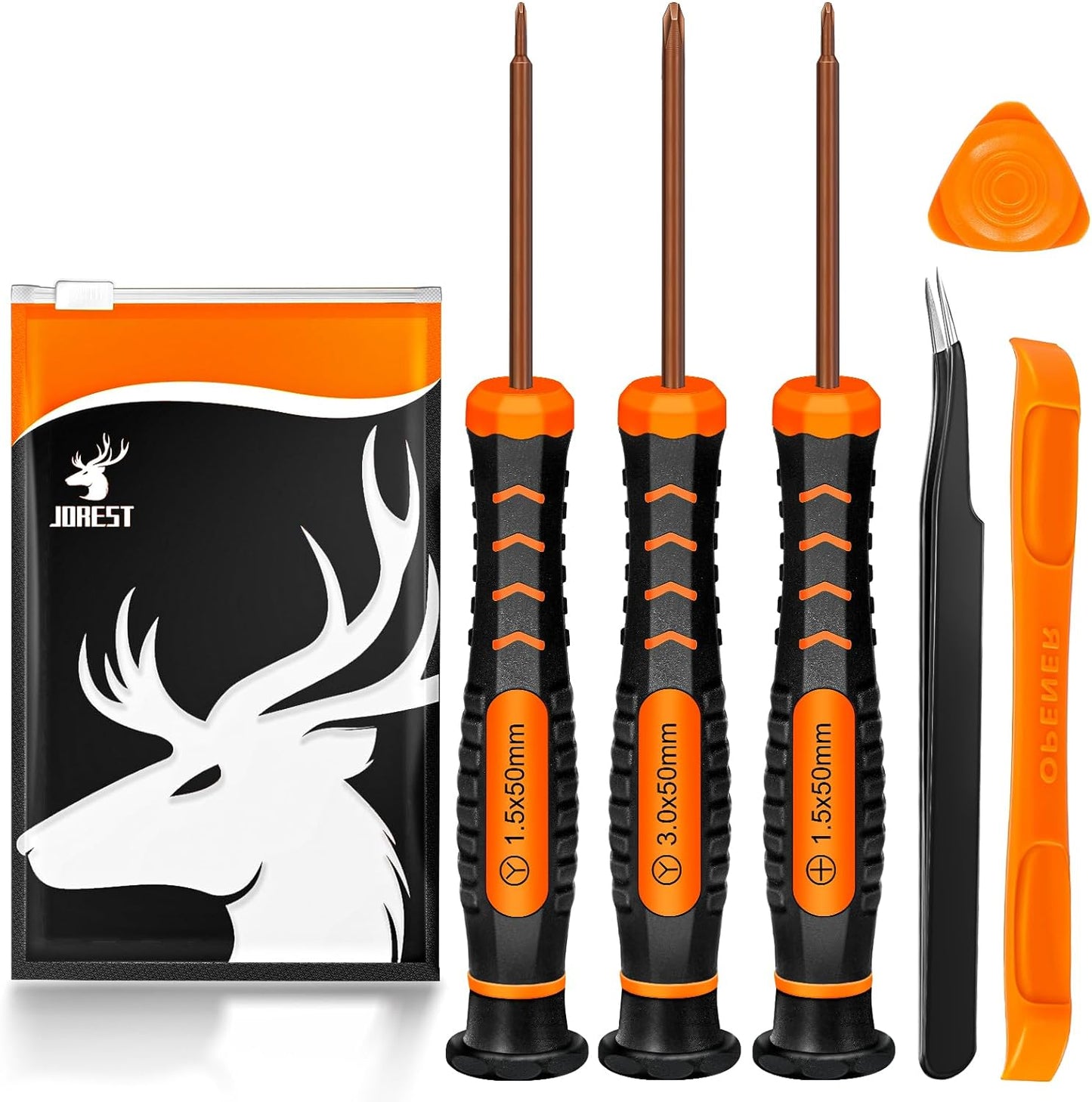 JOREST Screwdriver Kit for Switch. 6Pcs Repair Set with Triwing Y00.Y1.Phillips PH000. Tweezers. Crowbar. Triangle Pry. for Switch Lite. Joycon Controller. Wii. Gameboy Advance SP. Gamecube